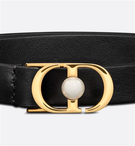 30 Montaigne Jolie Belt Black Smooth Calfskin, 15 MM 